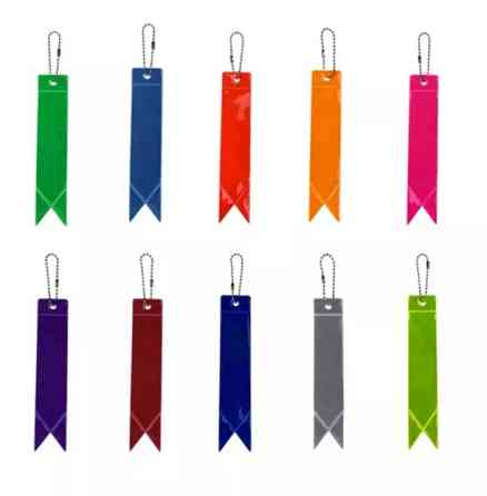 Брелок світловідбиваючий набір 10 штук 15 на 3 см різнобарвний Київ