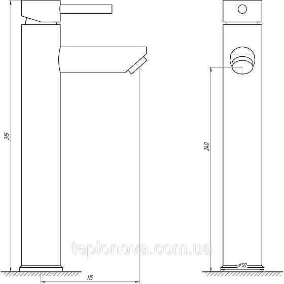 Смеситель для умывальника Globus Lux ALPEN SBT1-201-BB Черновцы