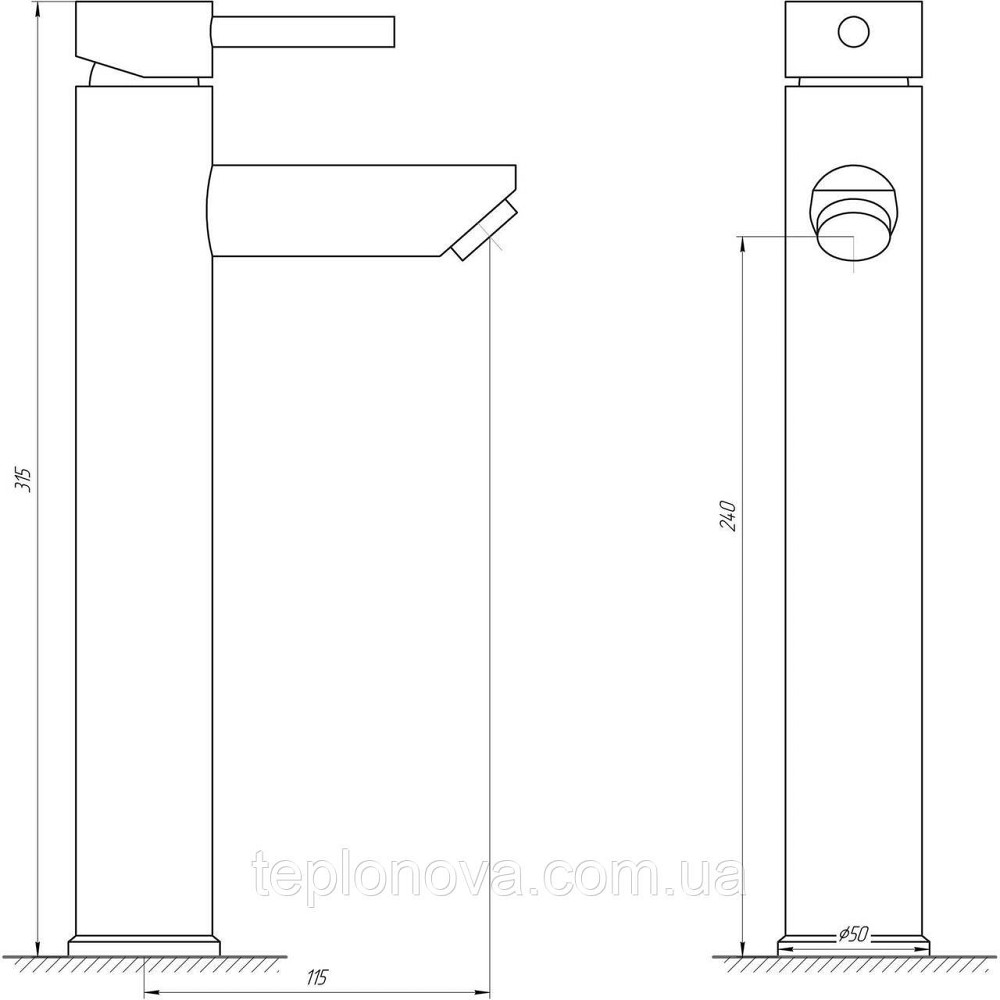Смеситель для умывальника Globus Lux ALPEN SBT1-201-BB Черновцы - изображение 4
