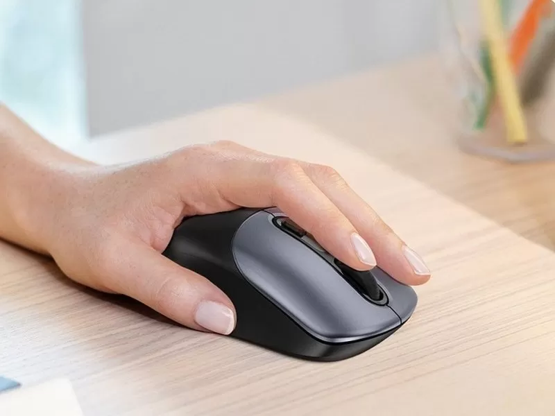 Маніпулятор миша HOCO GM28 2.4G business wireless mouse Black Metal Gray Київ - фото 3