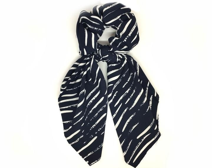 Резинка хвостовой платок Твилли синяя с рисунком Киев - изображение 1