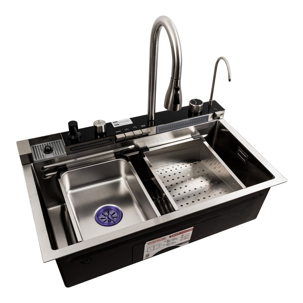 Кухонна мийка 75*45М сатин Platinum Handmade "Водоспад" Коломыя - изображение 5