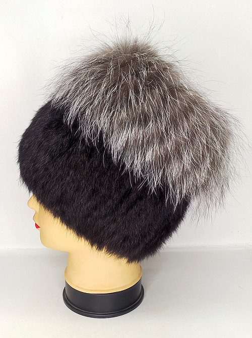 Шапка меховая женская кубанка Мерлин Коричневый Харьков - изображение 2