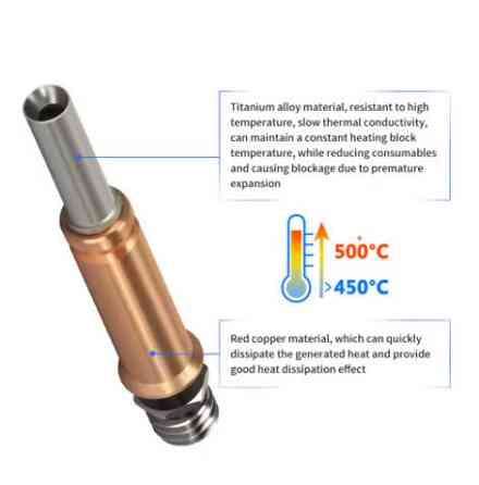Биметаллическое горло (термобарьер) KINGROON для 3д принтера Cobra 3 Киев