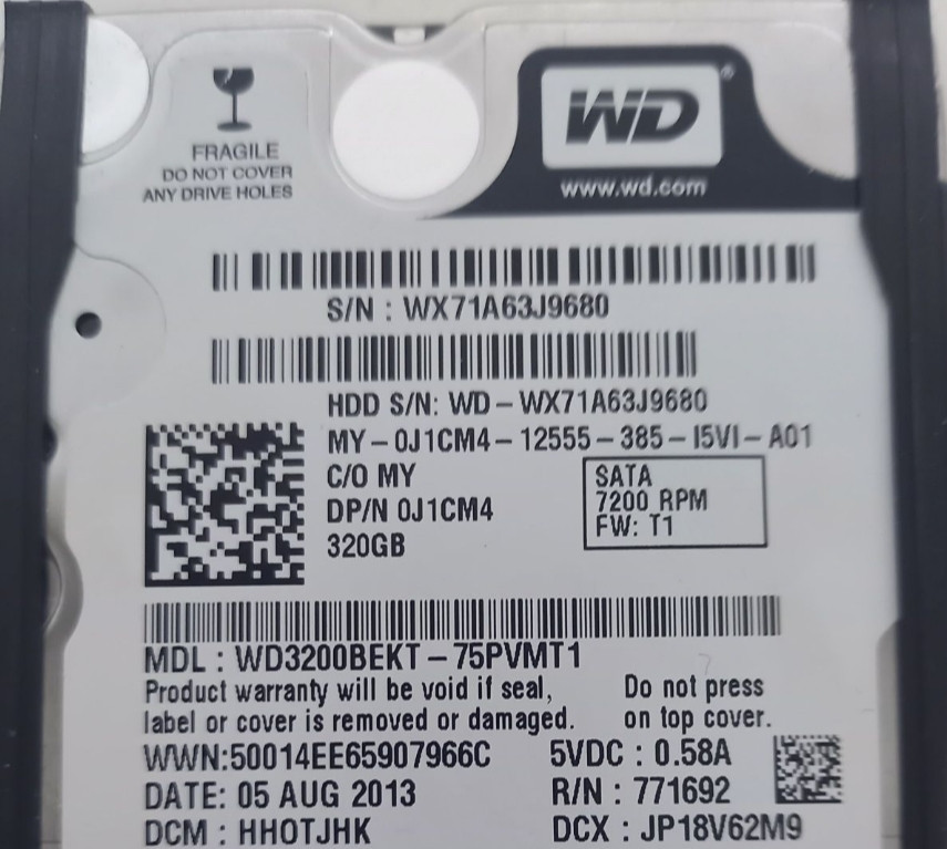 Жорсткий Диск для Ноутбука 320ГБ 7200 RPM Київ - фото 1