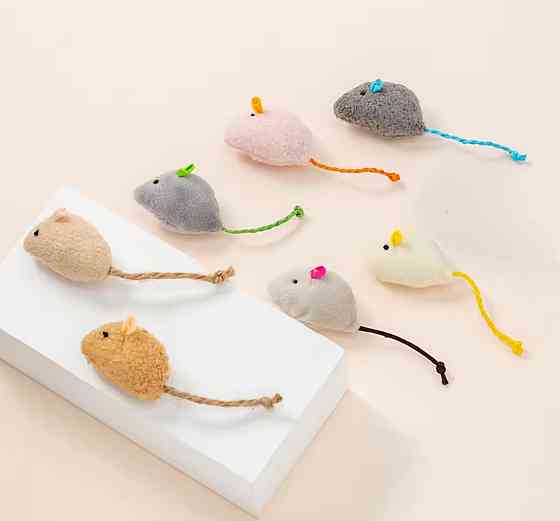 Набор мышат мягкая игрушка для котика 7 шт разные цвета Киев