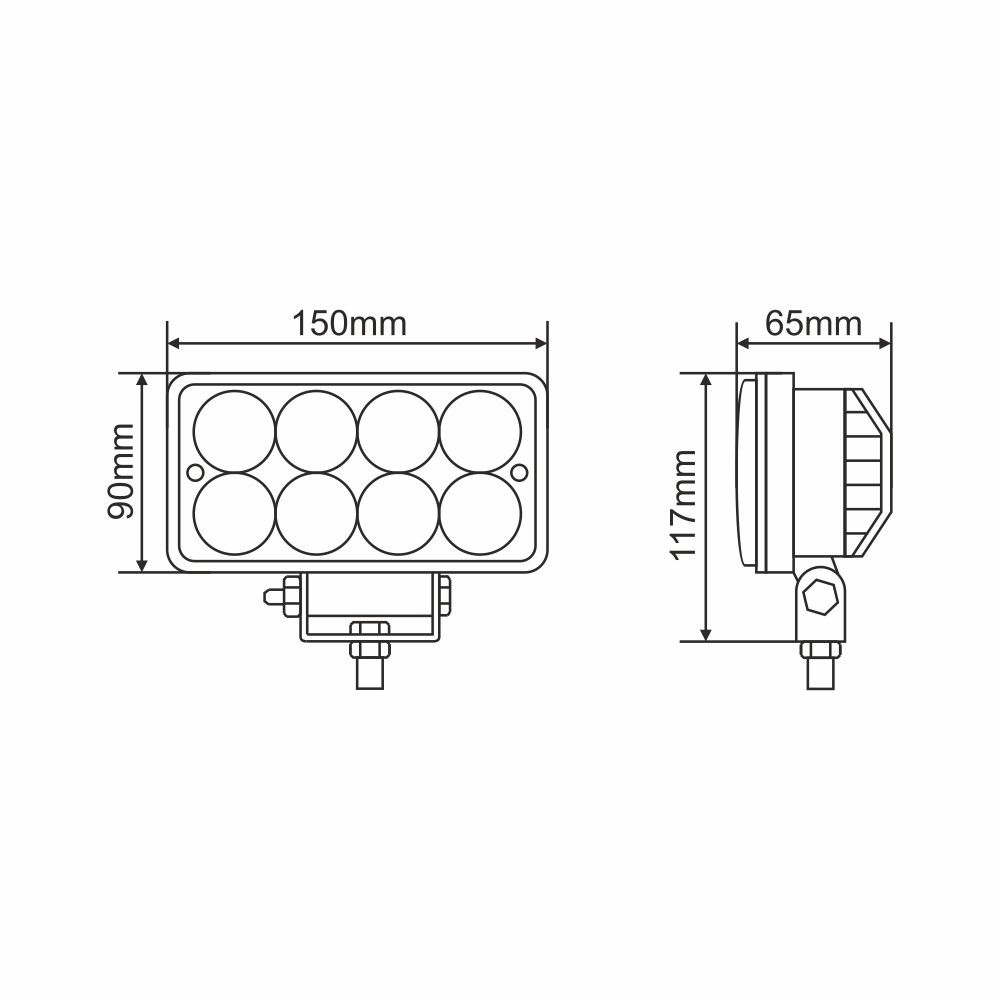 Фара светодиодная Winso Pro Epistar 4D точечный 10-30V, 24W (8x3W), 1шт Львов - изображение 8
