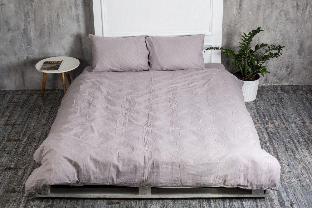 Ecotton Комплект постілі Ecotton двоспальний Підковдра та 2 наволочки сірий Кварц Коломия - фото 1