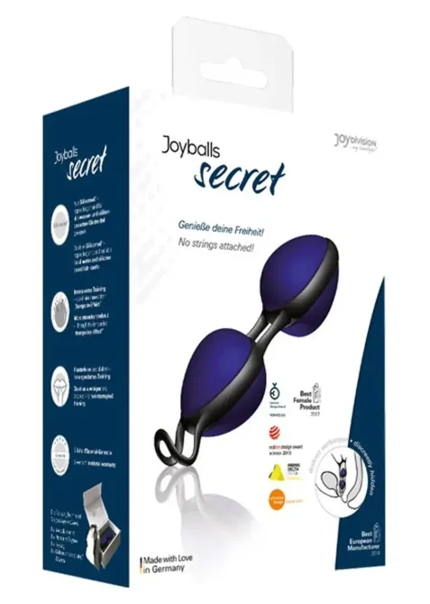 Вагінальні кульки JOYDivision Joyballs Secret синій-чорний, 3.7 см Sex Aura Київ - фото 5
