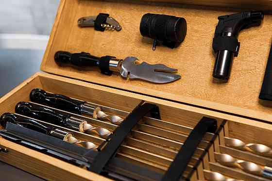 Шампури подарункові набір бокс для пікніка гриля та барбекю Оригінальні Віп подарунки на день народження татові, хлопцю, Тернопіль