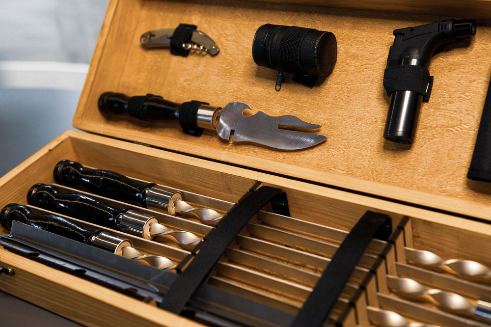 Шампури подарункові набір бокс для пікніка гриля та барбекю Оригінальні Віп подарунки на день народження татові, хлопцю, Тернопіль - фото 6