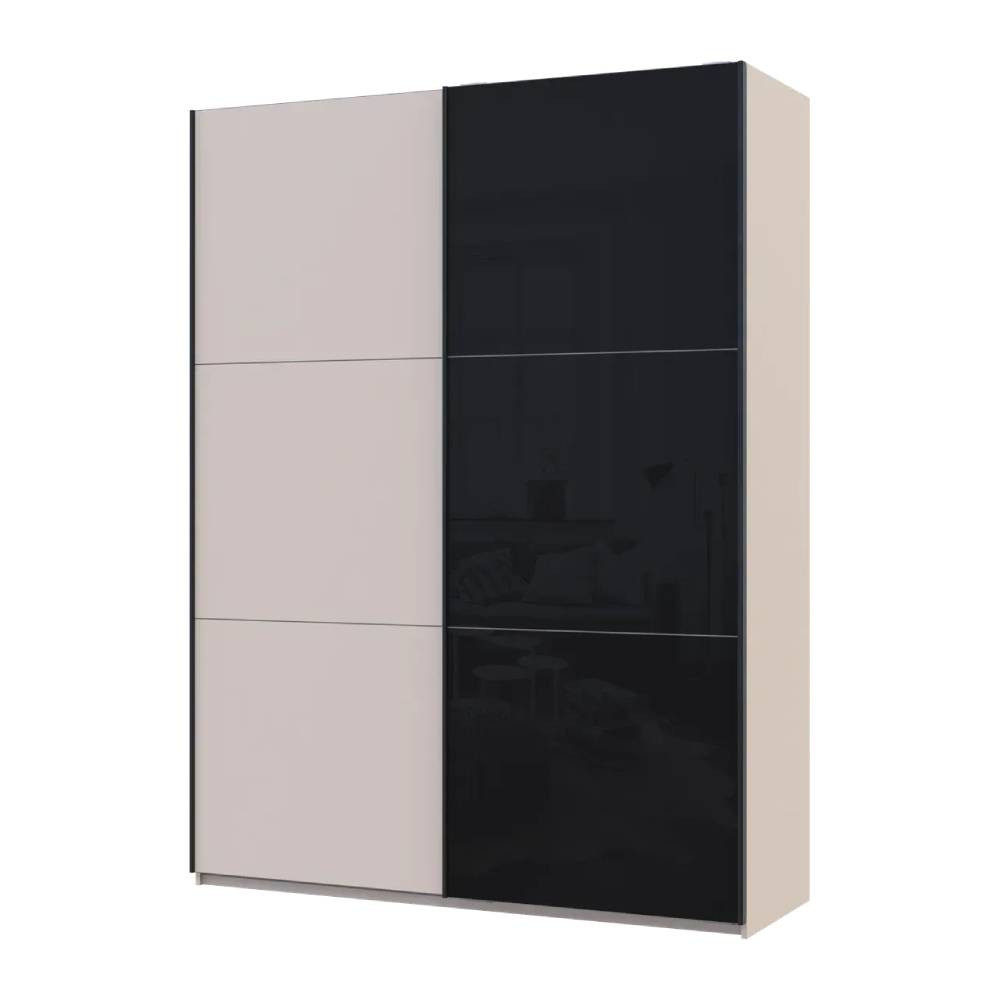 Шкаф купе Doros G-Caiser Кашемир/Черный 1 ДСП/1 стекло 3 части 180х60х240 (42005323) (DRS-012238) Львов - изображение 3