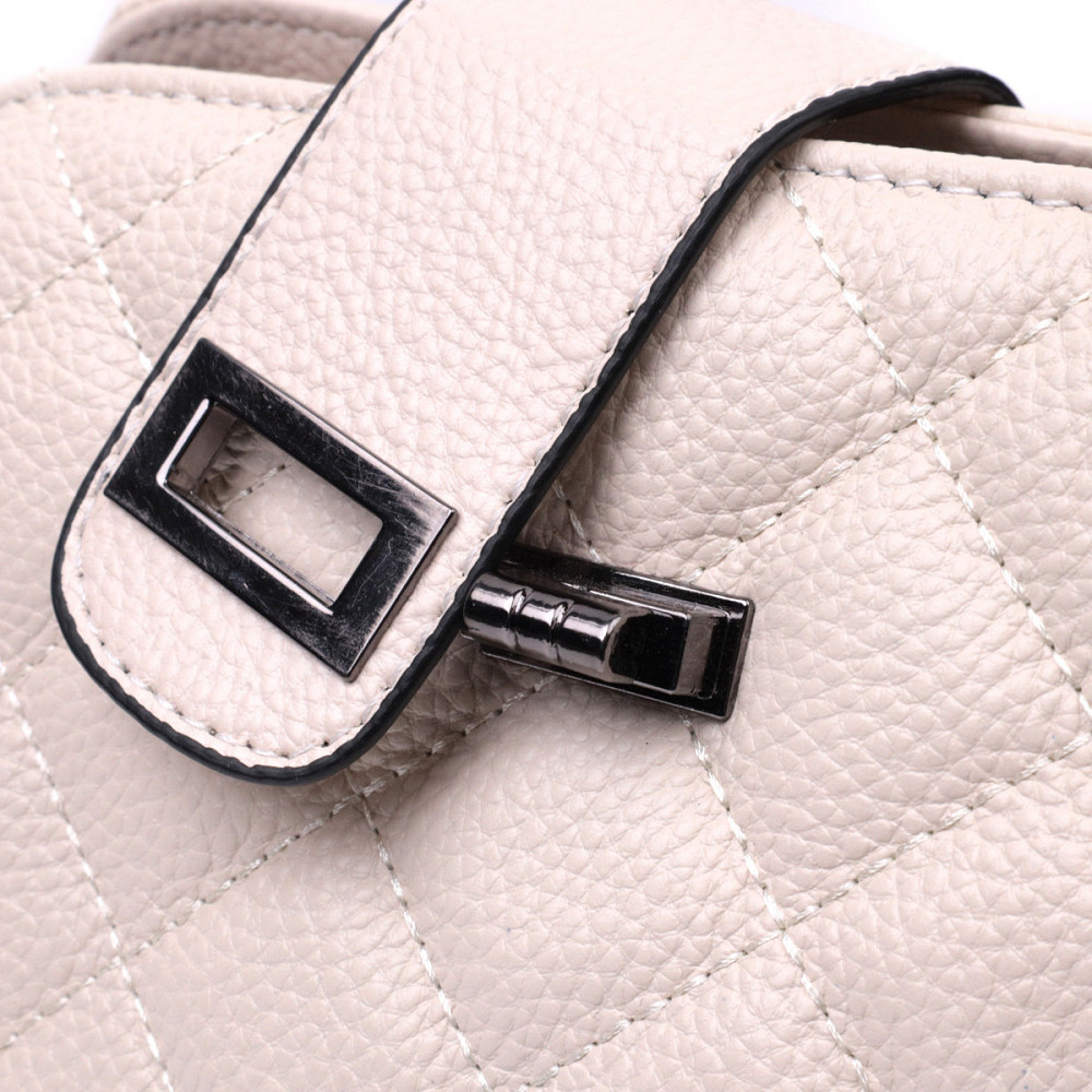 Вишукана сумка для стильних жінок із натуральної шкіри Vintage 22414 Біла Київ - фото 6