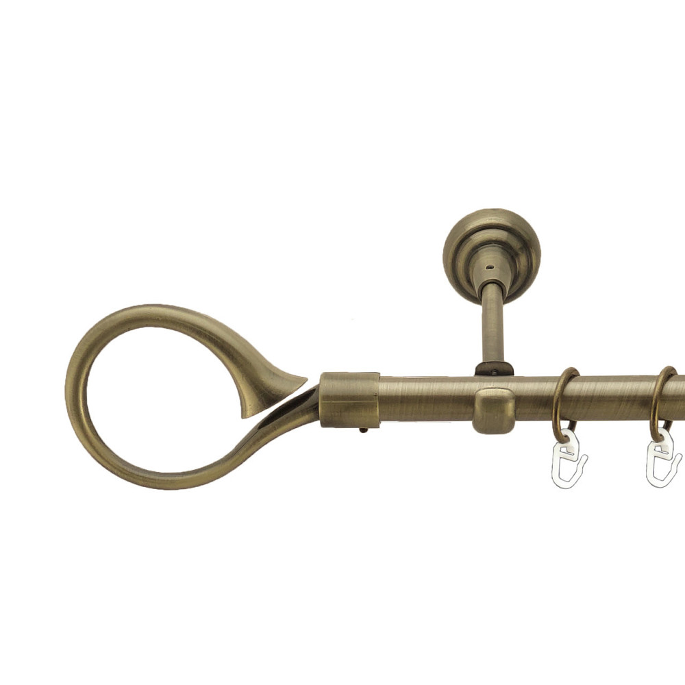 Карниз Orvit Скіпта металевий однорядний відкритий Антик 19 мм 240 см (3993932) Львів - фото 1