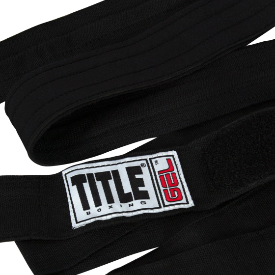 Бинти для боксу TITLE Boxing Gel Iron Fist Wraps Black 3м. Каменское