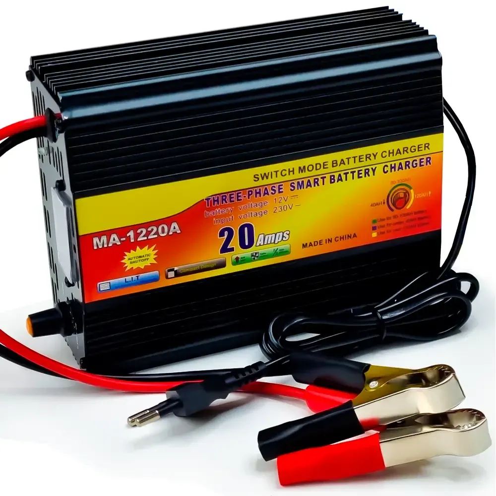 Зарядний пристрій для акумулятора BATTERY CHARGER 20A MA-1220A: імпульсний автозарядник 12V 20A з дисплеєм Одеса - фото 2