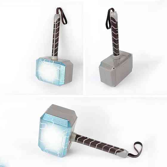 Молот Тора дитячий із звуковими ефектами RESTEQ. Косплей Месники Без підсвічування Київ