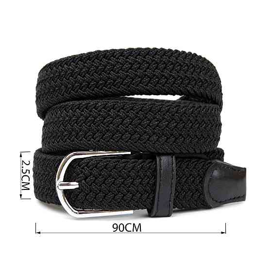 Текстильний жіночий ремінь класика Vintage 20546 Чорний Київ