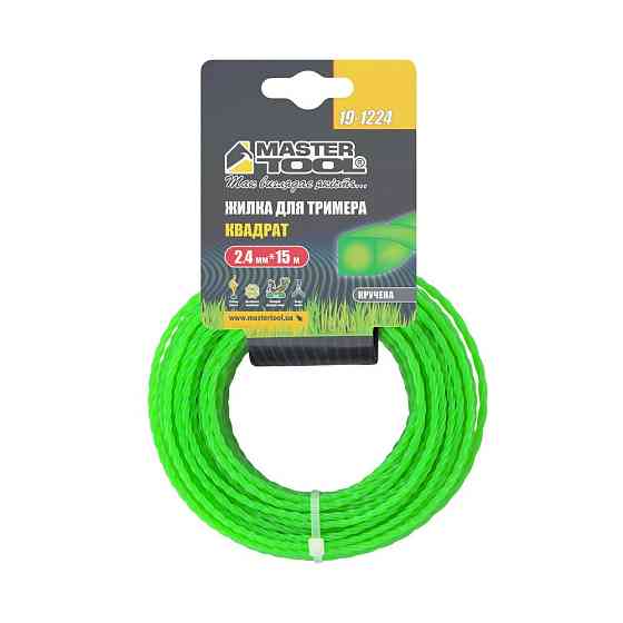Жилка для тримера MASTERTOOL КВАДРАТ КРУЧЕНИЙ 2,40 мм 15 м 19-1224 Коломыя