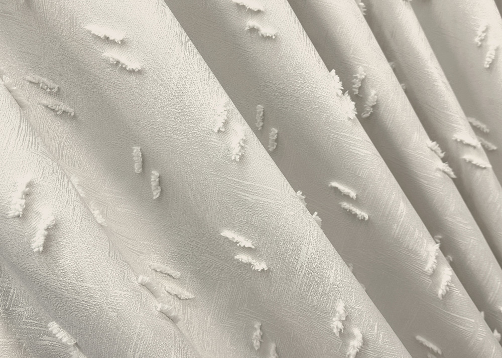 Комплект штор VR-Textil Льон Букле № 1881ш Молочний 165х295 см 2 шт (39-0106) Київ - фото 6