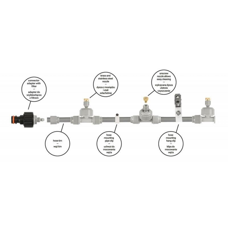 Туманообразователь система увлажнения для садовых беседок 6м WHITE LINE BRADAS Польща Киев - изображение 2