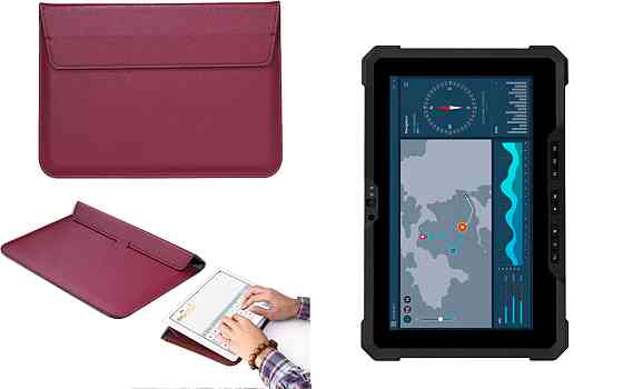 Чохол-конверт VitoCase для Dell Latitude 7220, з функцією підставки для планшета Бордовий Київ