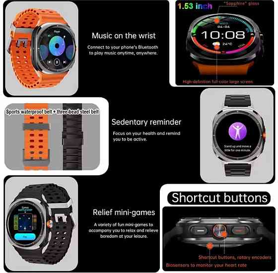 Смартгодинник: GALAXY WATCH Z7 ULTRA. Compass. Київ