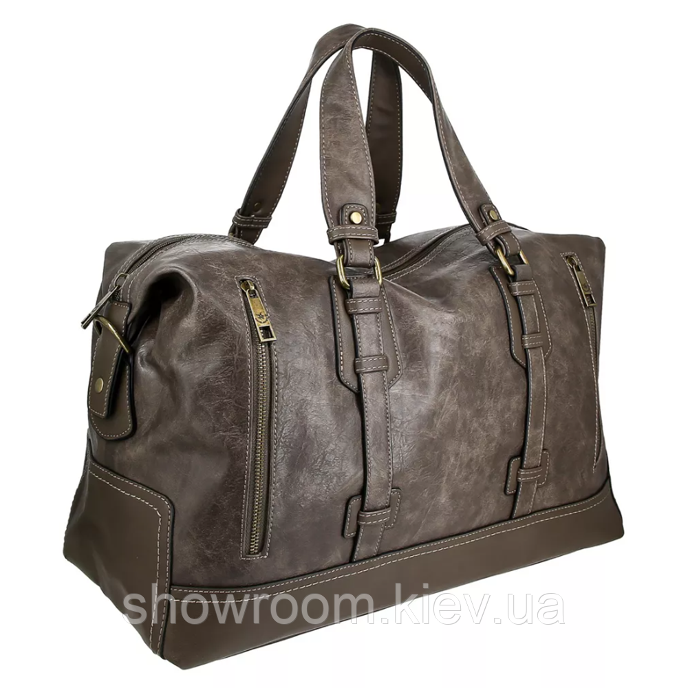 Мужская большая сумка саквояж David Jones (7920) тауп Киев - изображение 7