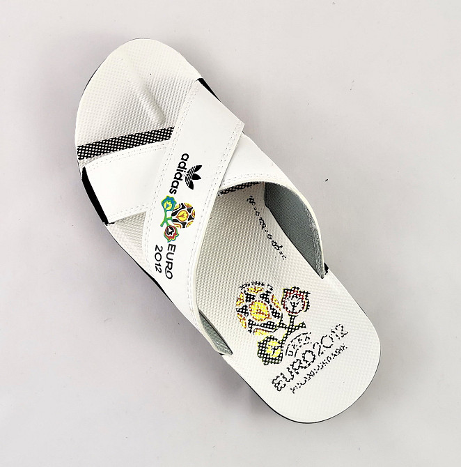 Чоловічі Шльопанці Тапочки Adidas Сланці Адідас Білі (розміри: 40) Дніпро - фото 4