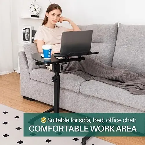 Стол для ноутбука на колесиках с регулировкой высоты 60*40*59-89см Чёрный Коломия