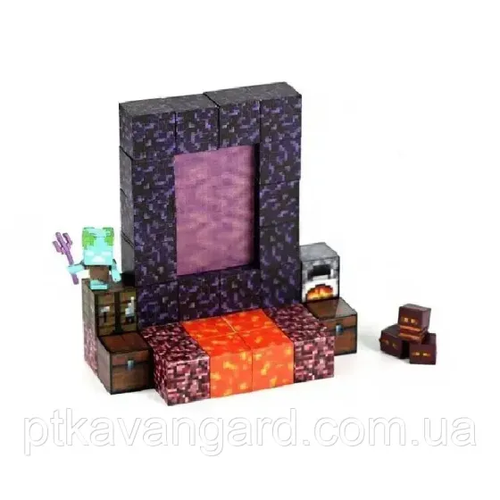 Конструктор магнітний майнкрафт портал у нижній світ 33 магнітних блока Dream World LZCK 045 Хмельницький