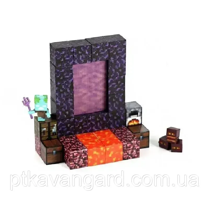 Конструктор магнітний майнкрафт портал у нижній світ 33 магнітних блока Dream World LZCK 045 Хмельницький - фото 5