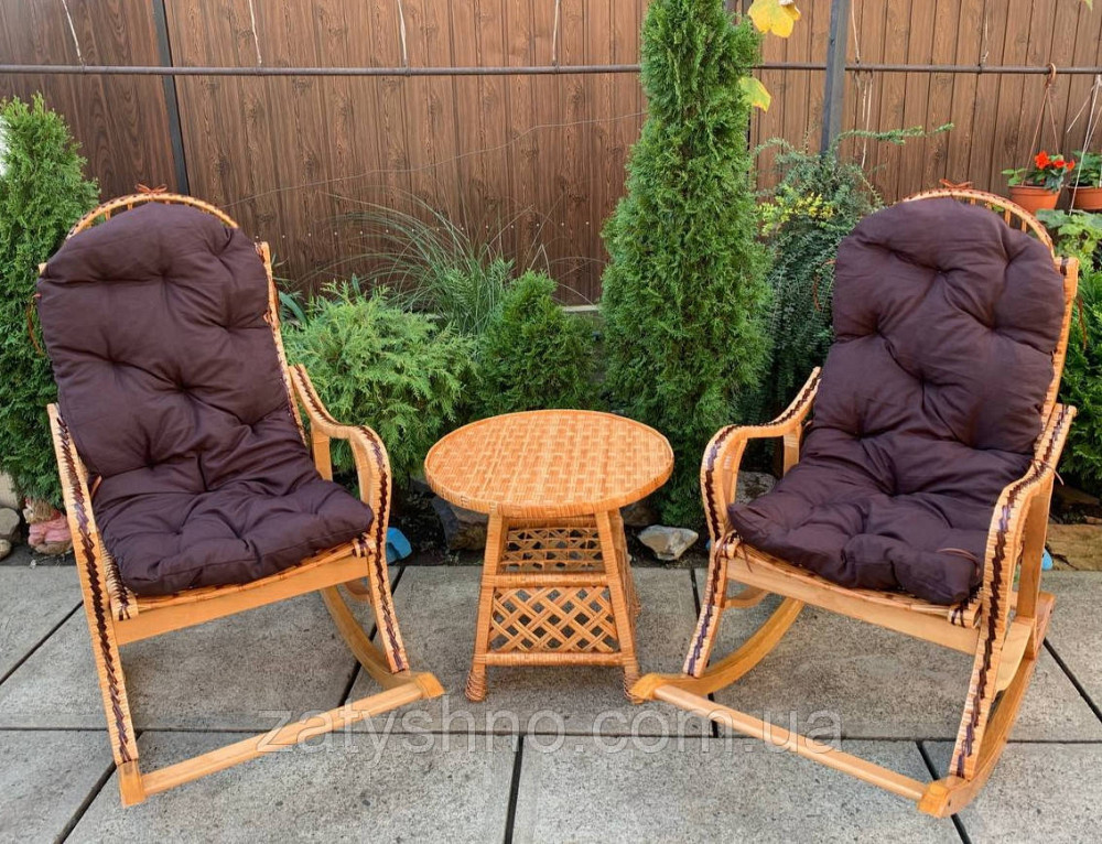 Кресло - качалка плетеная из лозы, набор мебели Киев - изображение 1