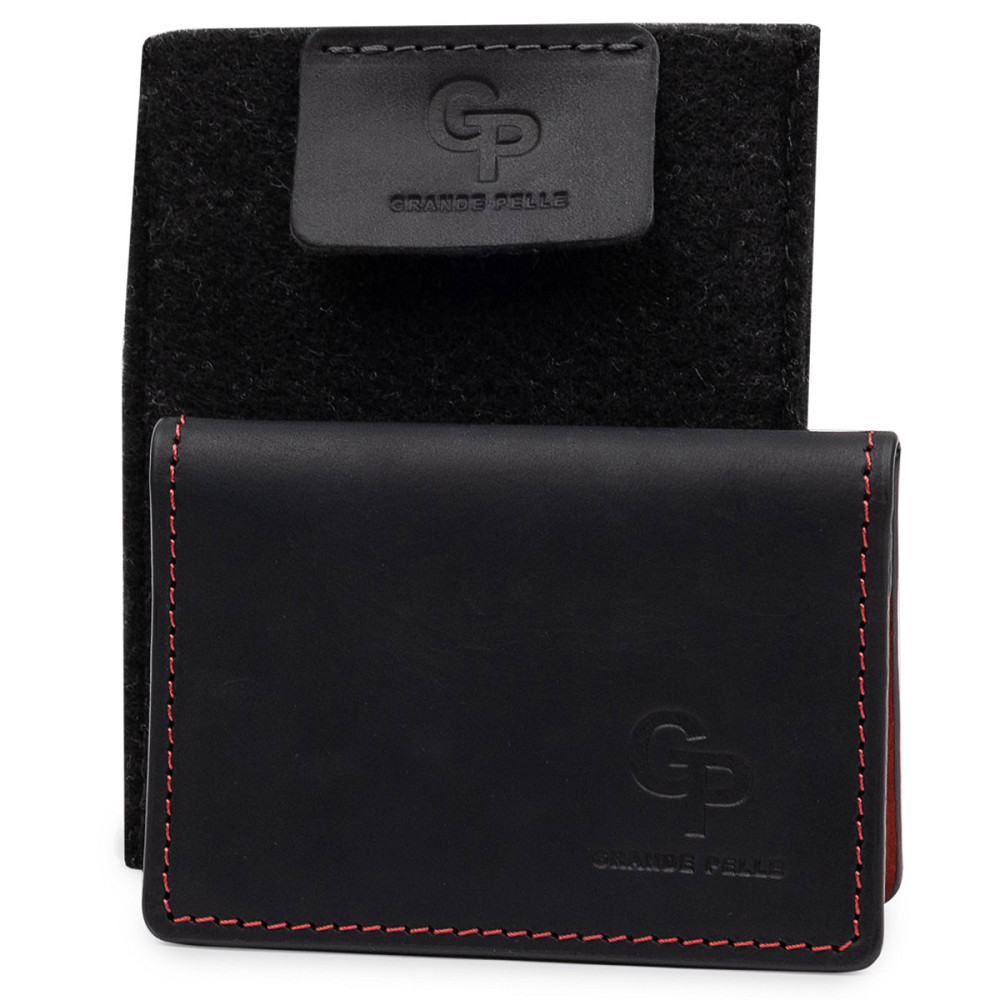 Кожаная винтажная обложка для прав GRANDE PELLE 11535 Черный Киев - изображение 5