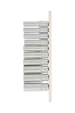 MASTERTOOL Набір головок торцевих 6-гранних подовжених MASTERTOOL ¼" 4-13 мм L 48 мм CrV 10 шт Коломыя