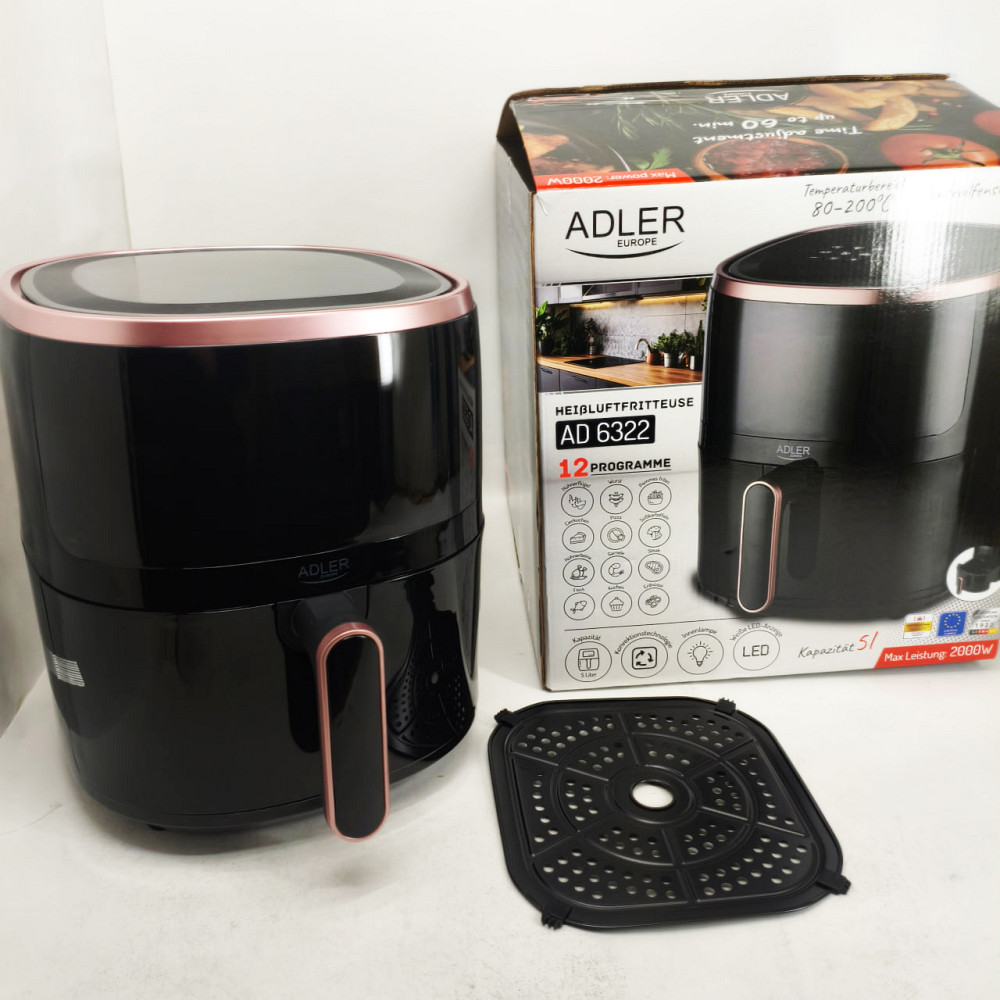 Електричний аерогриль для дому без олії Adler AD 6322 5Л 2000Вт, Мультипіч з функцією гриля ZS-10 Львів - фото 7