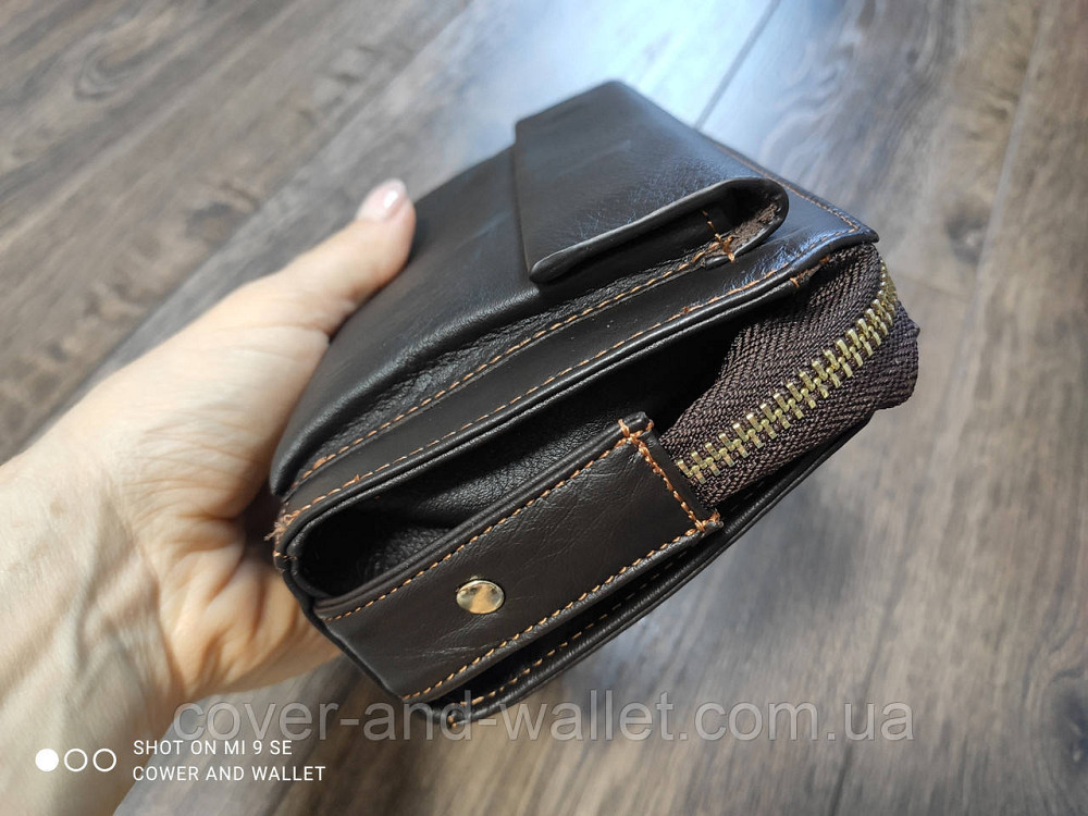 Солидный мужской клатч из натуральной кожи на молнии Marco Coverna MC 8739-3 Black Киев - изображение 1