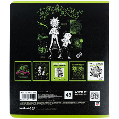 Зошит Kite Rick and Morty 48 аркушів, клітинка (RM24-259) Вінниця - фото 12