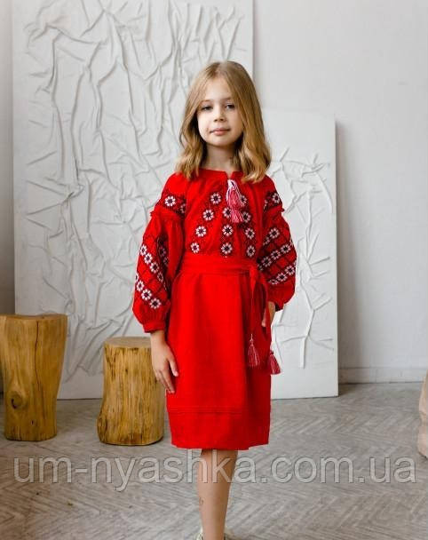 Дитяче вишите плаття із льону "Дзвінка" р.128-152 Кривий Ріг - фото 2