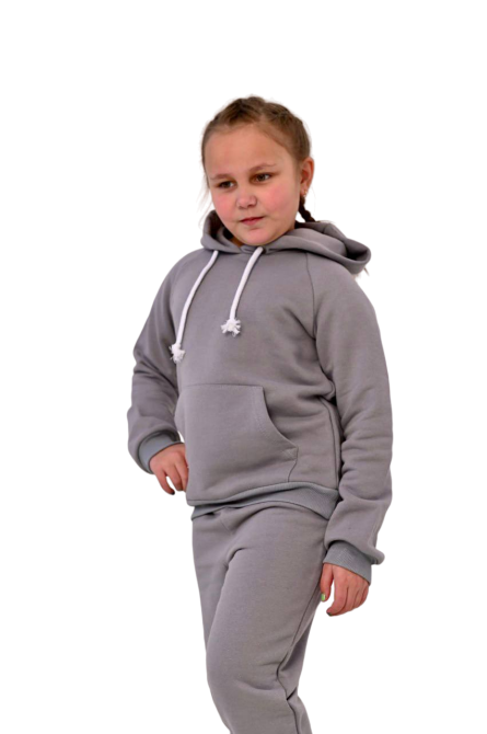 Теплий спортивний костюм із начосом Сірий 146 Харків - фото 3