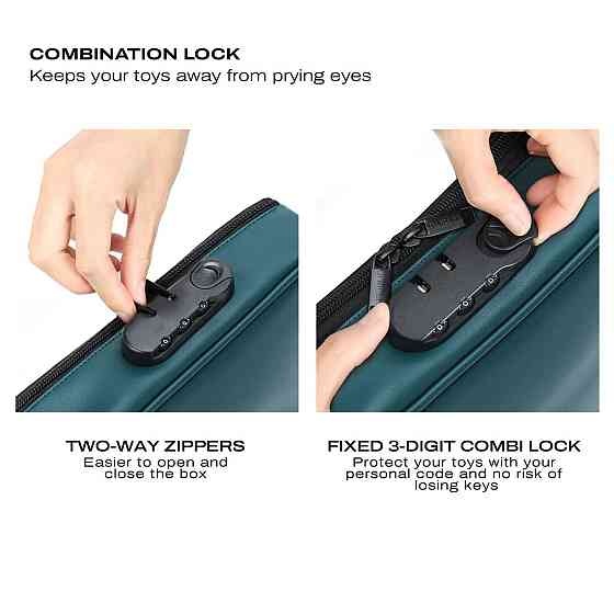Кейс для игрушек Dorcel DISCREET BOX LUXURY GREEN, кодовый замок, 27×16×7,62 см Sex Aura Киев