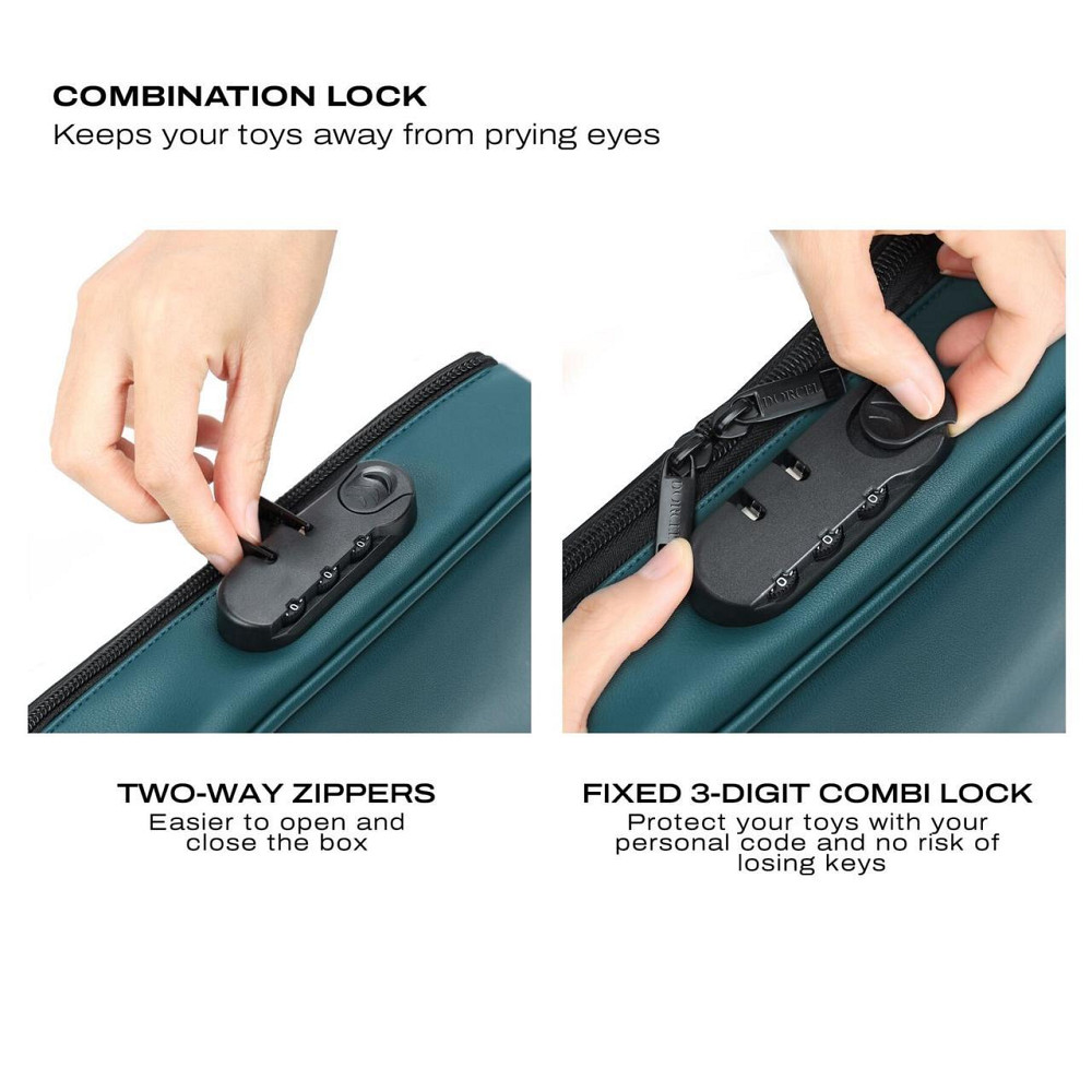 Кейс для игрушек Dorcel DISCREET BOX LUXURY GREEN, кодовый замок, 27×16×7,62 см Sex Aura Киев - изображение 5