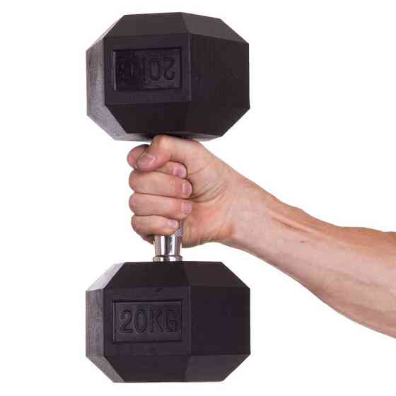 Гантель 20 кг цельная шестигранная гексагональная Zelart Киев