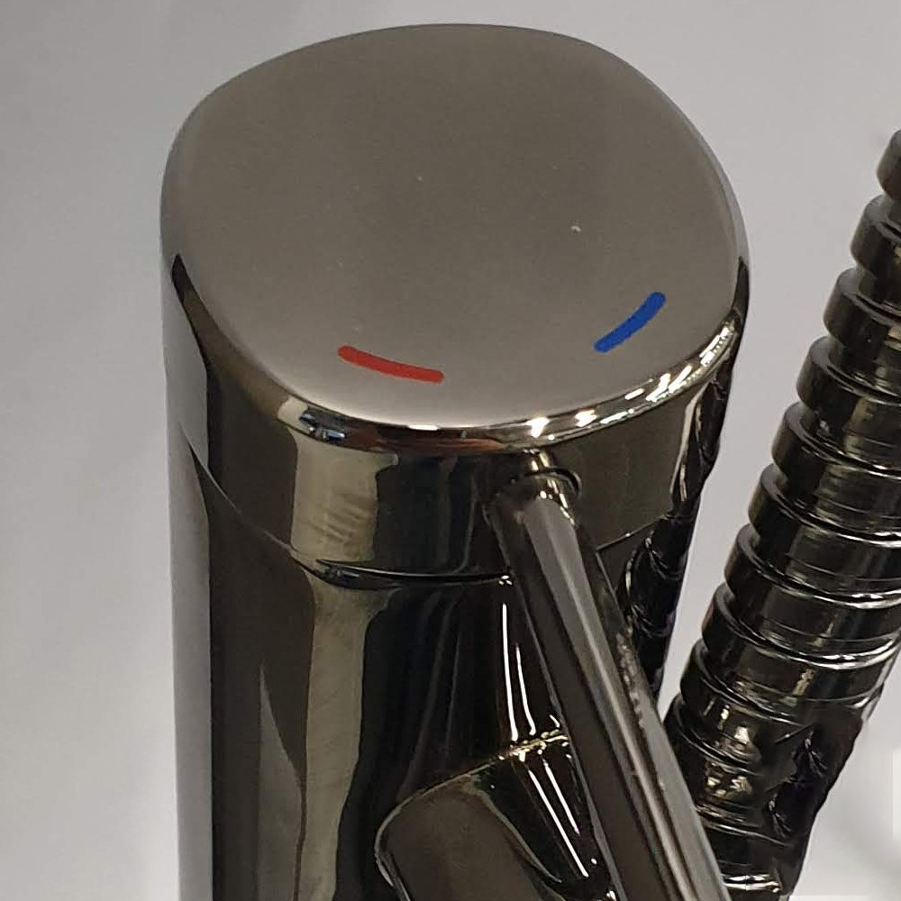 Змішувач для умивальника високий Imprese BRENTA графіт глянцевий ZMK091908011 Київ - фото 4