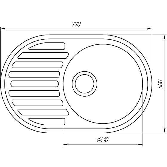 Гранітна мийка Globus Lux OHARA піщаний 770х500мм-А0004 Київ