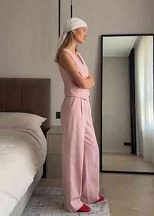 Жіночий стильний літній костюм льон Барбі, 48/50 Одеса