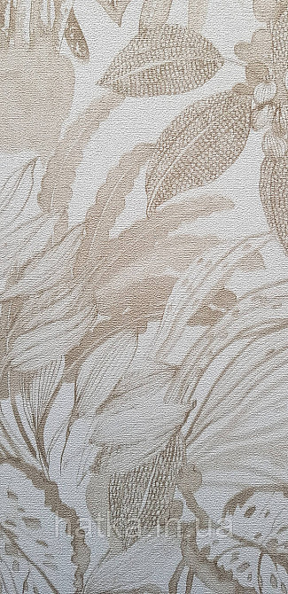 Шпалери вінілові на флізеліні метрові Rasch Novella 1,06х10 квіти листя гілки акварель матові коричневі бежеві Київ - фото 2