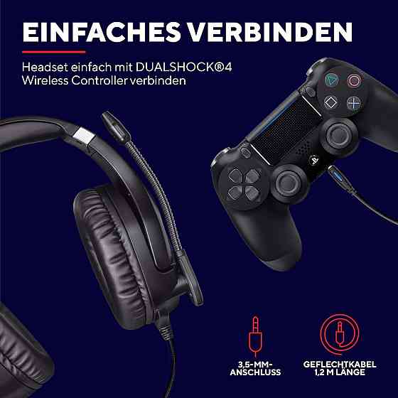 Навушники Trust GXT 488 Forze чорні дротові ігрові 50 мм з мікрофоном ANC 3.5 мм PS4/PS5 сумісні Київ