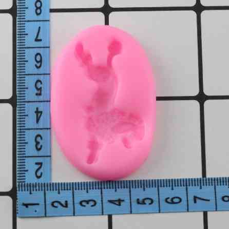 Молд силиконовый собака Пудель 50 на 35 мм розовый Киев