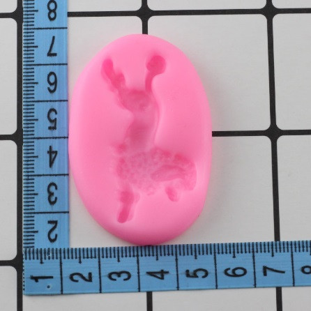 Молд силіконовий собака Пудель 50 на 35 мм рожевий Київ - фото 2